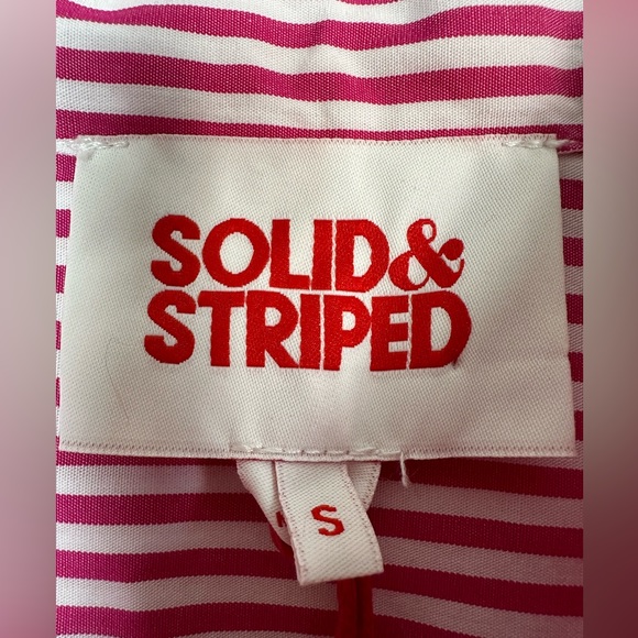 Solid & Striped The Shocking Pink Ombré Oxford Maxi Dress. Shirt Dress Cover-up - Picture 6 of 12